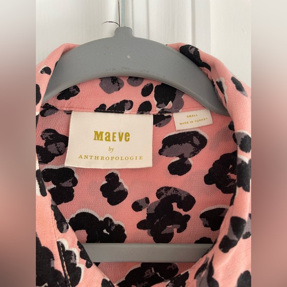 Maeve By Anthropologie Rita Printed Tunic Blouse Leopard Print Size Small - Picture 8 of 16